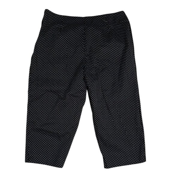 BRIGGS New York Black & White Polka Dot Capri Cropped Pants Women's PLUS 20W - Picture 6 of 9